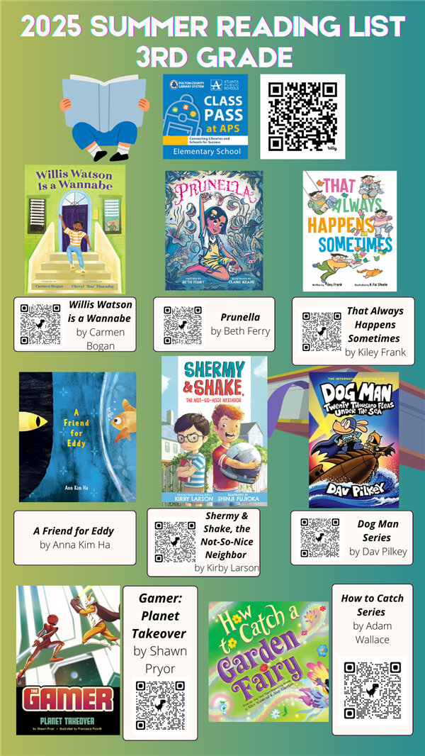 Summer Reading List 3rd 